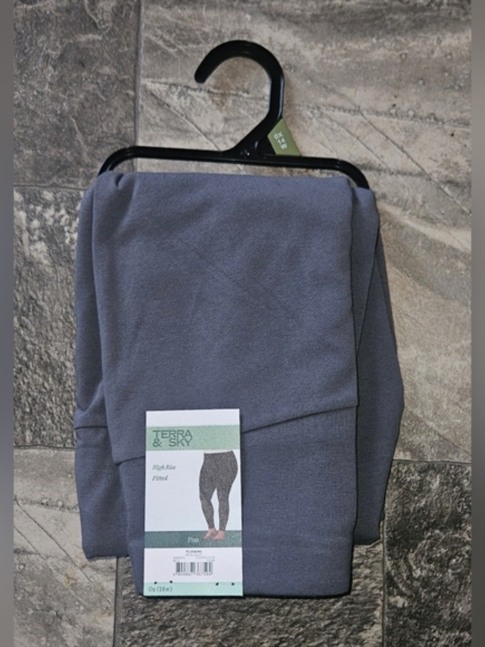 Terra & Sky Gray Fitted Leggings 0X NWT
